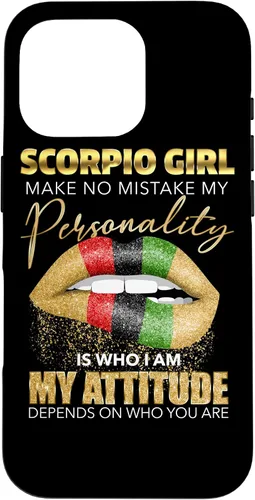 Vista 20 de Scorpio Girl - Funda para iPhone 17, diseño de labios fundidos, color negro