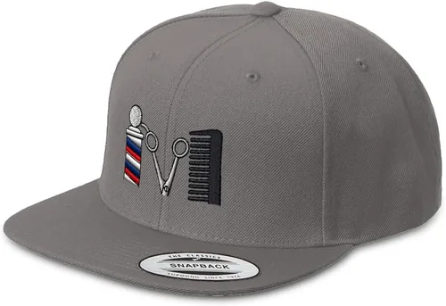 Vista 18 de Speedy Pros Gorra Snapback para hombre, de ala plana, con logotipo de peluquero, bordado, de acrílico