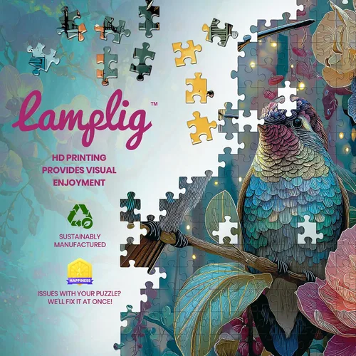 Vista 9 de Rompecabezas para adultos de 1000 piezas de animales de colibrí 2Colorful Colibríes