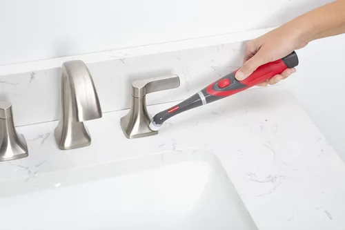 Vista 5 de Rubbermaid Reveal Power Scrubber - Cabezal Conectable de Cerdas Suaves y Velcro con 6 Almohadillas de Microfibra para Cepillo Eléctrico Inalámbrico