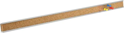 Vista 12 de Corksidol Tira de barra de anuncios, tablero de corcho, 15 x 1 pulgada, aula, oficina, cubículo, marco de aluminio (negro)