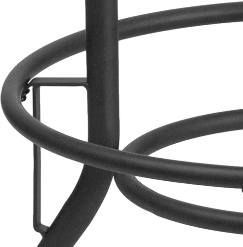 Vista 8 de Flash Furniture Carrington Taburete de bar de 30 pulgadas con asiento giratorio LeatherSoft negro