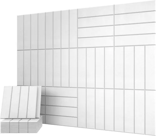 Vista 6 de UMIACOUSTICS 12 paneles acústicos, 11.8 x 11.8 x 0.4 pulgadas, paneles de pared absorbentes de sonido para oficina, estudio, cine en casa