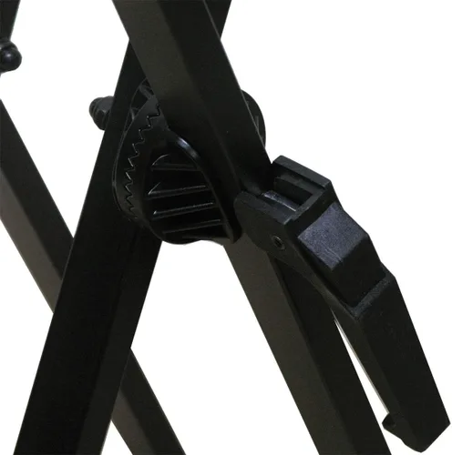 Vista 8 de RockJam Xfinity - Soporte para teclado de piano de alta resistencia, doble X, premontado, infinitamente ajustable con correas de bloqueo