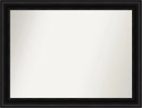 Vista 400 de Amanti Art Espejo personalizado, espejo de baño negro puente, espejo de pared o espejo de tocador de baño sobre el fregadero (26 x 26 pulgadas)