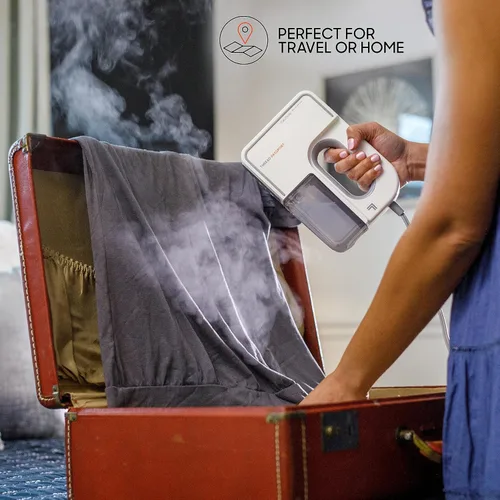 Vista 5 de Sharper Image Thread Passport - Vaporizador de viaje de mano, 13 minutos de vapor, calentamiento rápido, tanque de agua extraíble, vaporizador