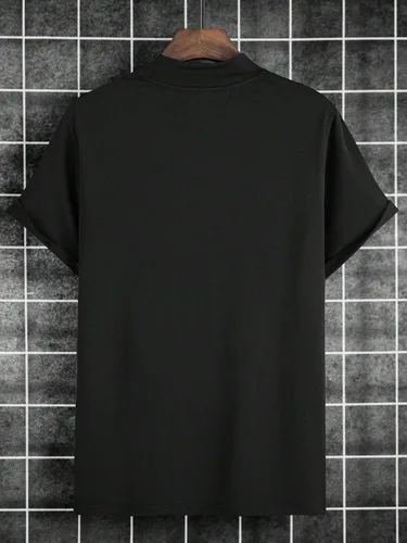 Vista 3 de SOLY HUX Camiseta de manga corta con estampado de letras para hombre