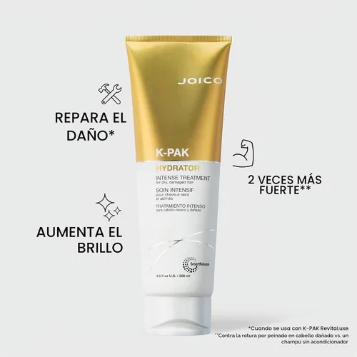 Vista 3 de Joico K-Pak Hydrator Intense Treatment For Dry, Damaged Hair Boost Shine Improve Elasticity Instant Hydration & Softness With Keratin &