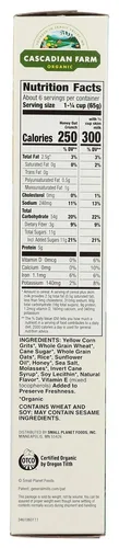 Vista 2 de Cascadian Farms Organic Honey Oat Crunch Cereal - 13.5 oz - 2