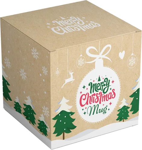 Vista 6 de BLUE RIBBON Taza de café navideña, '' Las calorías de Navidad no cuentan'', en caja decorativa, 11 onzas