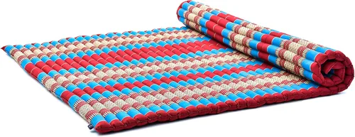 Vista 20 de Leewadee - Colchón de piso plegable - Futón japonés enrollable -Alfombra de tatami triple pliegue - Cama de piso para invitados - Colchón de camping