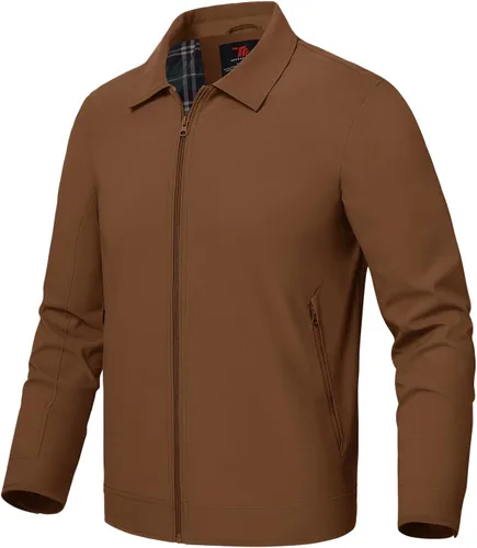 Vista 16 de Rdruko Chaquetas ligeras para hombre Cortavientos de primavera y otoño Chaquetas ligeras Casuales y elegantes con bolsillos