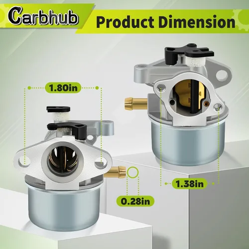 Vista 5 de Carbhub Repuesto de carburador para 799866 790845 799871 796707 794304 12H800 Engine Toro Craftsman cortacésped Carb Toro 22 pulgadas Reciclador