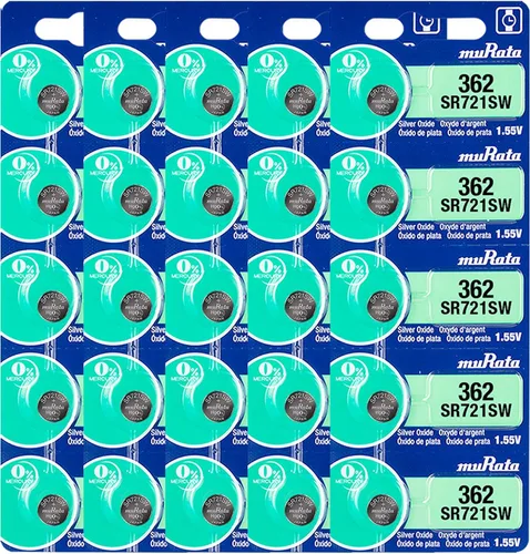 Vista 9 de Murata 362 Batería SR721SW 1.55V Celda de botón de reloj de óxido de plata (10 baterías)