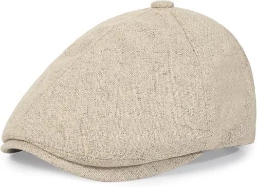 Vista 27 de Sombrero Newsboy de Qlauca para Hombre de Algodón 6 Paneles