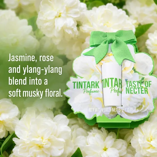 Vista 8 de Tintark Taste of Nectar - Bálsamo de perfume sólido para mujer, 0.18 oz Fragancia sólida en barra de tamaño de viaje con notas de jazmín sambac