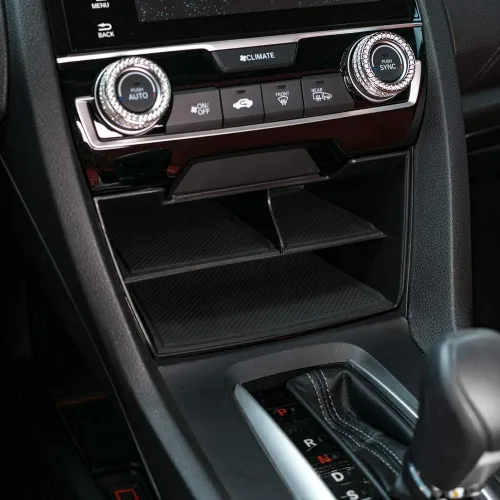 Vista 6 de CKE para consola central Civic de 10ª generación mejora el espacio de almacenamiento For Honda Civic 2016 2017 2018 2019 2020 2021, Storage Box