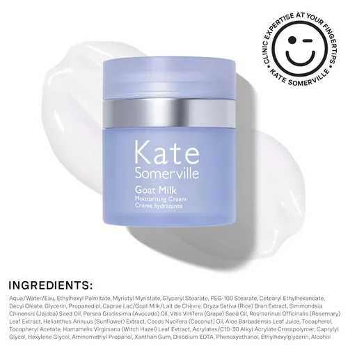 Vista 8 de Kate Somerville Crema hidratante de leche de cabra – Hidratante facial diario profundamente hidratante para piel seca, tensa y sensible, 1.7 onzas