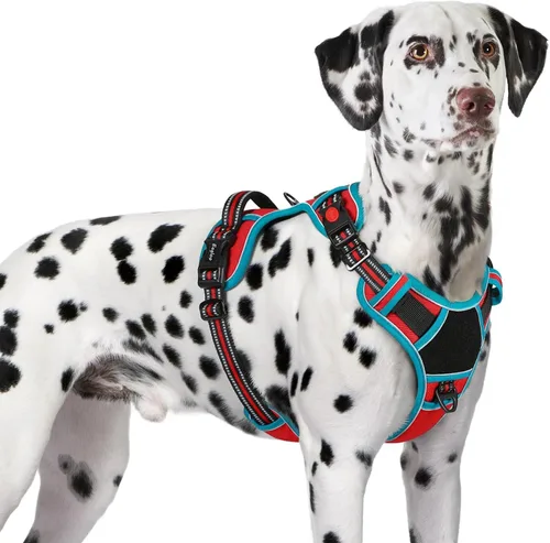 Vista 11 de Eagloo Arnés para perro de tamaño pequeño, fácil de llevar con 3 hebillas, arnés ajustable sin tirones para mascotas con sistema MOLLE, chaleco