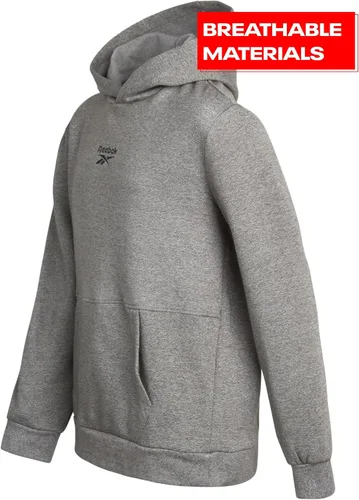 Vista 2 de Reebok Sudadera para niños - Sudadera de forro polar con capucha de moda con diseños y logotipos