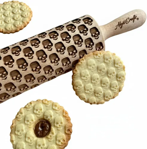 Vista 3 de Rodillo de grabado con láser para grabar galletas caseras de Halloween Algis Crafts
