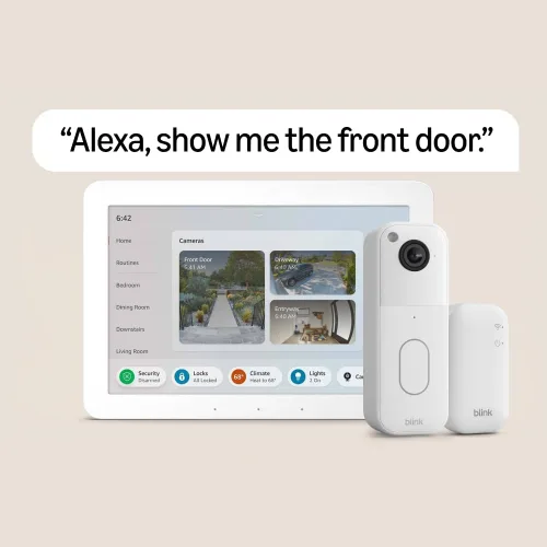 Vista 8 de Amazon Echo Hub con timbre de video Blink (modelo más nuevo), diseñado para Alexa+