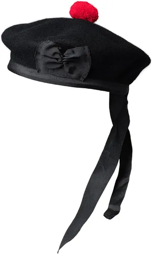 Vista 4 de Balmoral Hat - Gorra de vestir tradicional escocesa con pompón rojo en la parte superior
