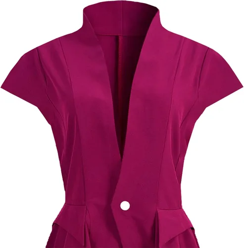 Vista 3 de Vnyeelfy Chaqueta steampunk para mujer, gótica, victoriana, renacentista, medieval