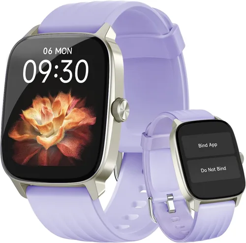 Vista 8 de EURANS Reloj inteligente, no requiere aplicación/teléfono, pantalla HD de 1.85 pulgadas, reloj impermeable con monitor de frecuencia cardíaca
