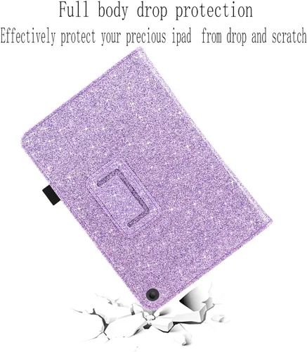 Vista 6 de ACdream Funda para tablet Fire HD 8 y 8 Plus de 10ª generación 2021, funda delgada de piel sintética, con soporte plegable, encendido y apagado