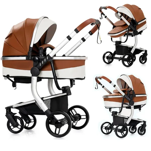 Vista 11 de Cochecito de bebé 2 en 1, cochecito convertible, cochecito estándar reversible, cochecito de bebé portátil, cochecito de bebé, cochecito plegable