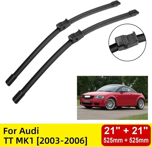 Vista 2 de EE85451563 - Limpiaparabrisas delantero compatible con Audi TT MK1 2003-2006, parabrisas de 21 + 21 pulgadas, 2003, 2004, 2005, 2006