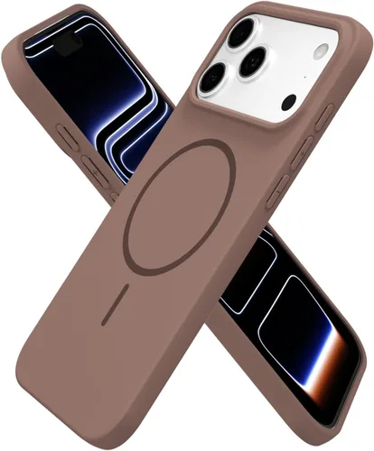 Vista 61 de Oakxco Funda de Silicona Mag Safe para iPhone 12 Pro Max, Funda Magnética Delgada y Fina Compatible con Carga Inalámbrica MagSafe, Bonita Funda