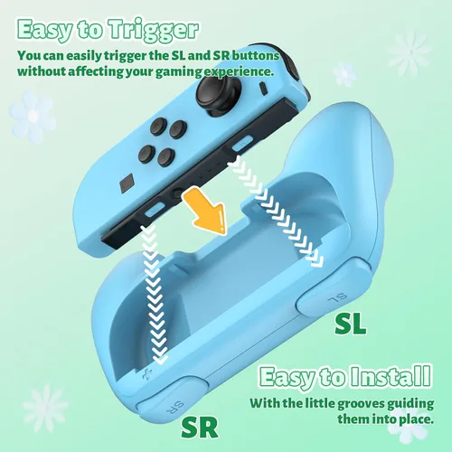 Vista 70 de FASTSNAIL Grips Compatible with Nintendo Switch for Joy Con & OLED Model for Joycon, Wear-resistant Handle Kit Compatible with Joy Cons Controllers