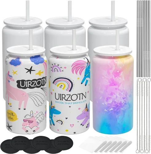 Vista 32 de Paquete de 6 vasos de 16 onzas, vaso aislado con popote, vaso de café