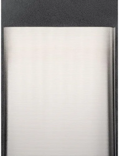Vista 2 de Kichler 49362BKTLED Ryo - Aplique de pared para exteriores, 1 luz LED de 9 vatios, negro texturizado