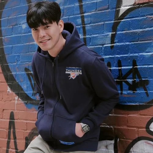 Vista 4 de Ultra Game Sudadera con capucha y cremallera completa oficial de la NBA para hombre