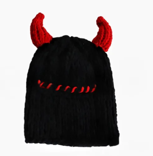 Vista 5 de Gorro de punto de crochet grueso para mujeres y niñas, divertido gorro de conejo con orejas largas con máscara y bufanda, pasamontañas térmico