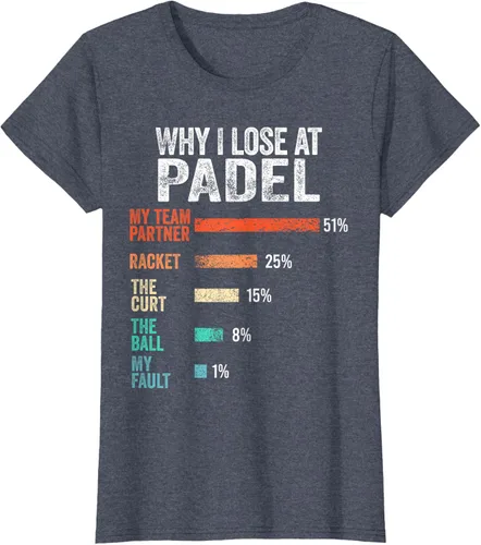Vista 16 de Why I Lose at Padel Funny Game Padel Hombres Mujeres Camiseta de Padel