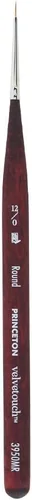 Vista 14 de Princeton Velvetouch Mini Pincel Filbert, Sintético, Mango Corto, Tamaño 0, 1 Unidad