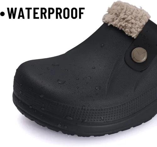 Vista 5 de Beslip - Zuecos clásicos forrados de piel, impermeables, para invierno, para mujeres y hombres, para interiores y exteriores