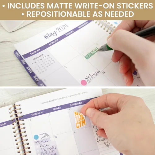 Vista 6 de bloom daily planners - Hojas adhesivas para planificador de salud, bienestar y fitness - Paquete de calcomanías variadas - ¡Seis hojas adhesivas por