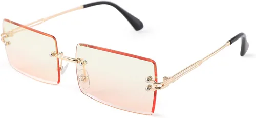 Vista 74 de Gafas de sol rectangulares para hombres/mujeres, gafas de sol pequeñas sin montura cuadrada