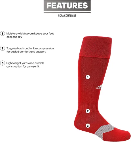 Vista 3 de adidas unisex-adult Metro Soccer Socks (1 Pair) Discontinued