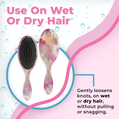 Vista 4 de Wet Brush Original Detangler cepillo para todo tipo de cabello, cerdas ultrasuaves IntelliFlex que se deslizan con facilidad por los nudos