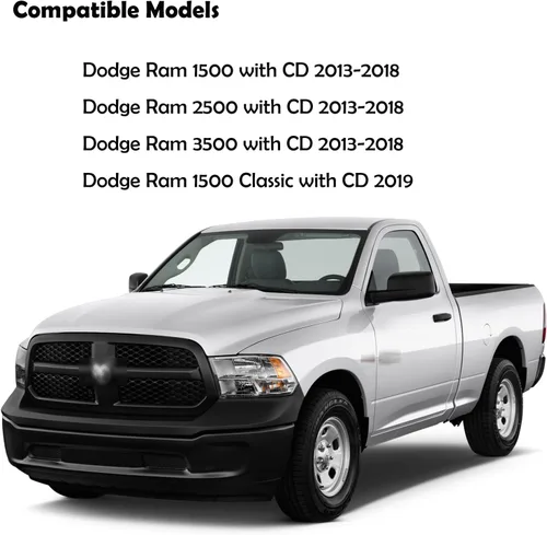Vista 7 de Caja Fuerte para Consola Central - Caja Fuerte para Pistola de Consola KEREN Compatible con Dodge Ram 1500 2500 3500 2013-2018 con Reproductor