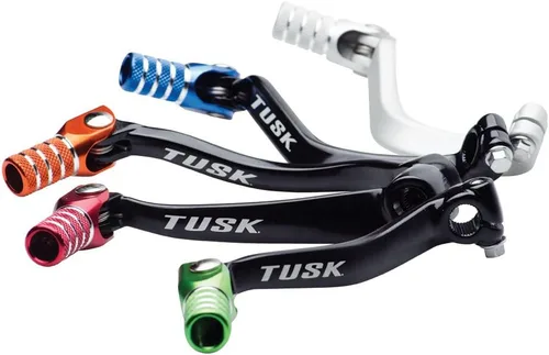 Vista 4 de Tusk Palanca de cambios plegable, punta negra/roja, compatible con Honda CRF50F 2004-2026