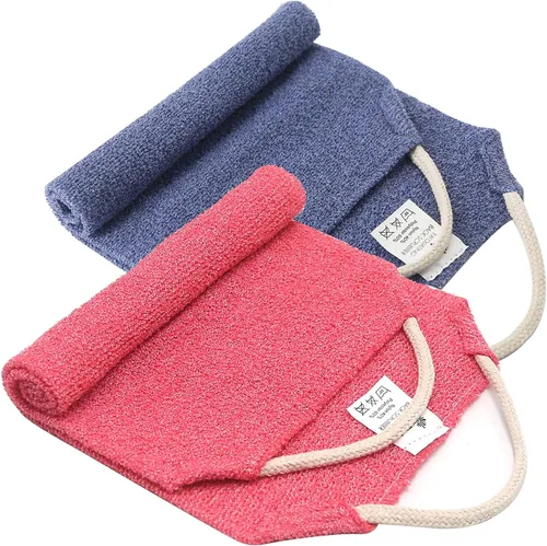 Vista 12 de Evridwear fregador de espalda exfoliante con asas a los lados para ducha limpieza corporal profunda, masajes en la piel mejorando la circulación
