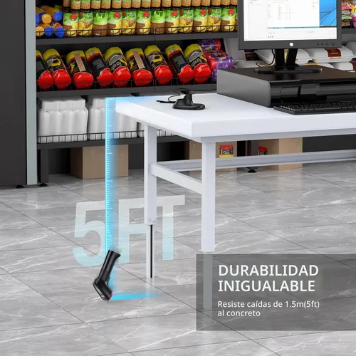 Vista 6 de TEEMI TMSL-58CR 2D Bluetooth escáner de código de barras con base de carga USB