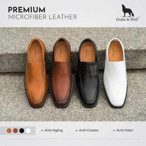 Vista 3 de Drake & Wolf Mocasines para hombre - Zapatos de vestir casuales para hombre - Zapatos de vestir antideslizantes para hombre - Zapatos de vestir